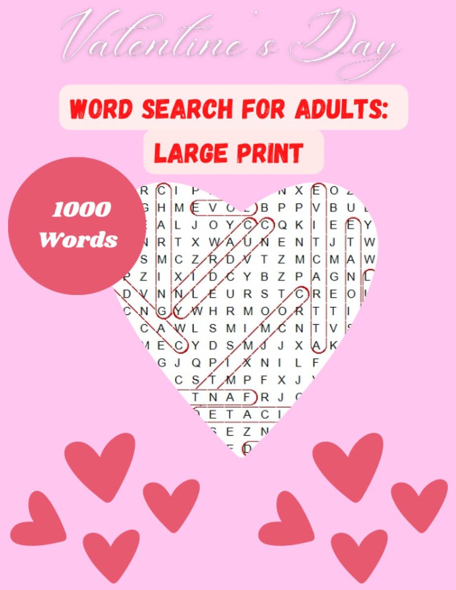 Day Word Search Large Print:: Valentine’s Day Themed Word Find Puzzle Book