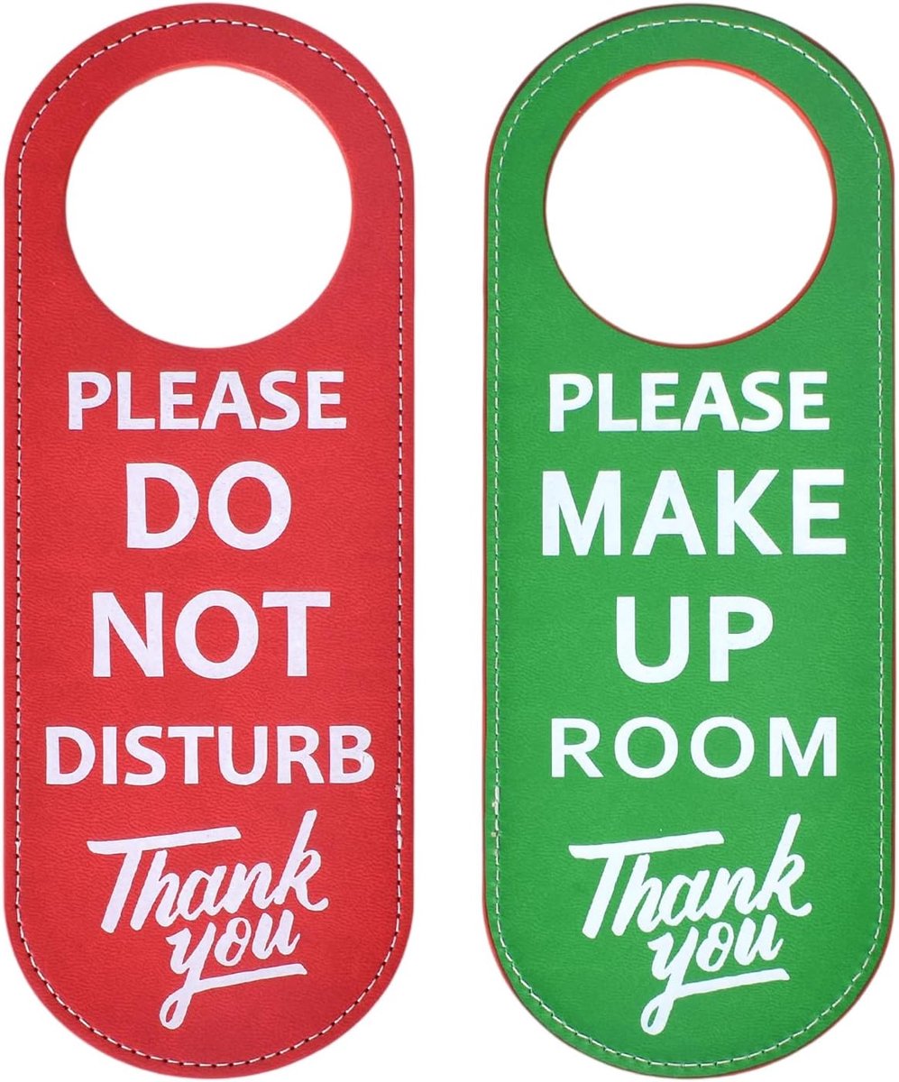 "Bitte nicht Stören" en "Bitte Zimmer aufräummen", 2 stuks, multifunctioneel, dubbelzijdig bedrukt, deurhanger voor kamer, inrichting, kantoor, hotel