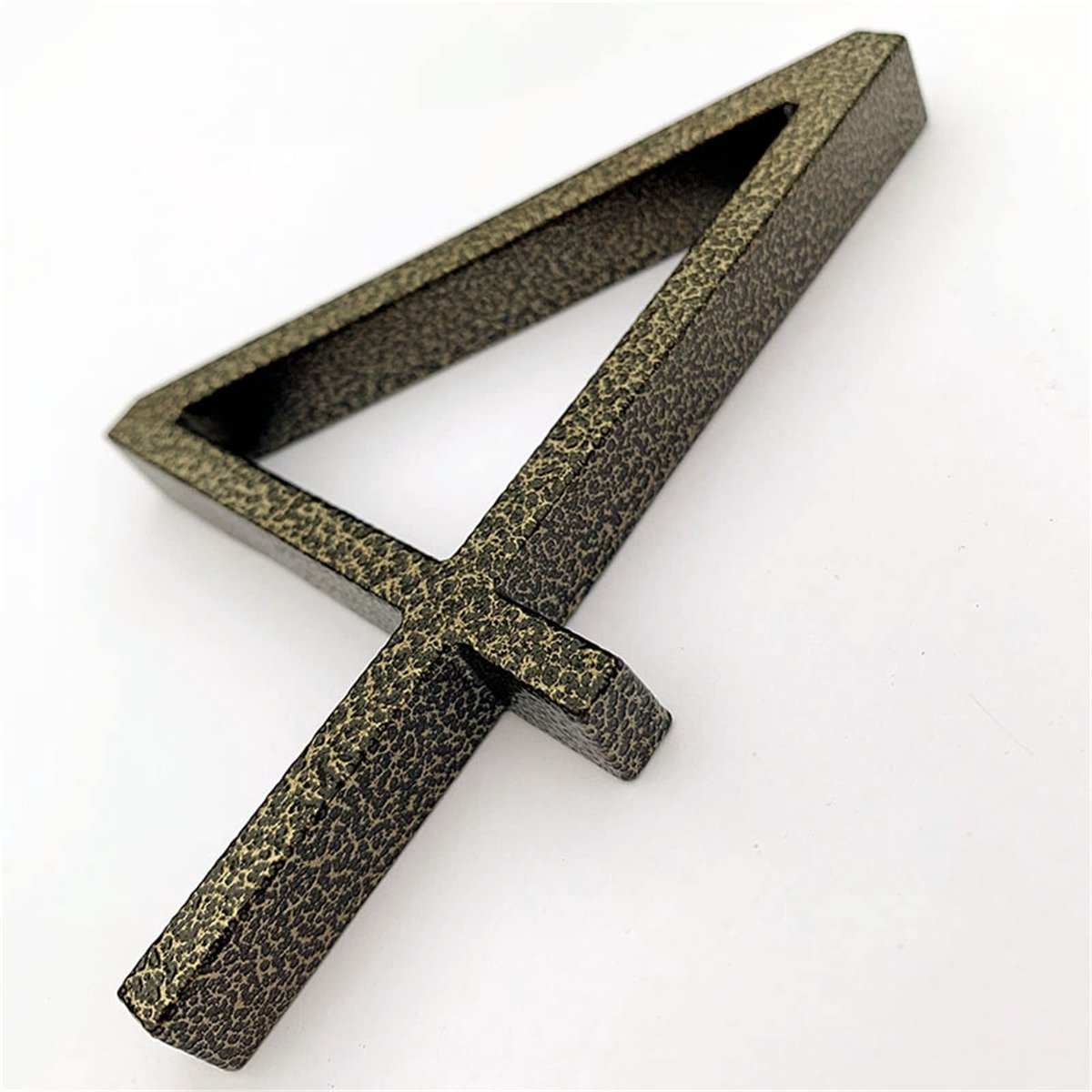 Elzusha - 3D Floating Huisnummer Plaat 0-9 Letters AB Leopard Zink 125mm