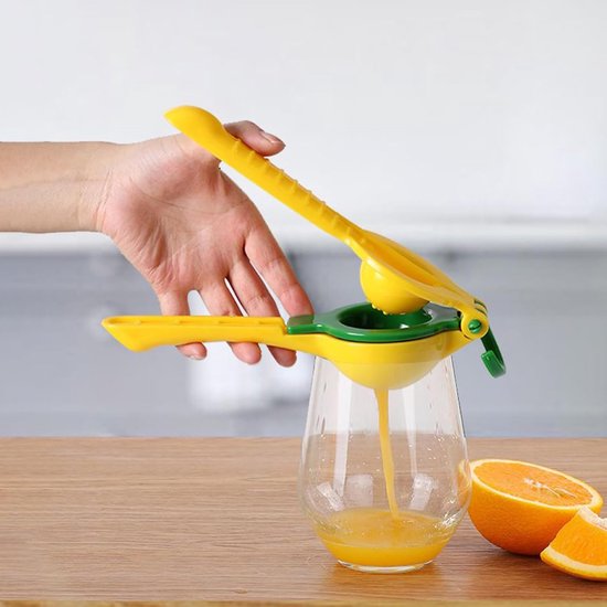 Citroenpers - Citrusknijper Sapmaker - Verse Drankjes Maken - Antislip Ergonomische Grip - 28 x 8.5 x 28 cm - Oranje — afbeelding 3