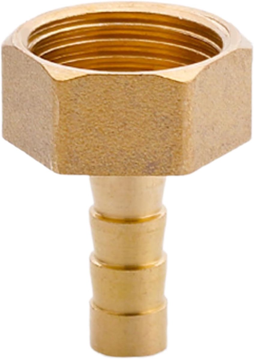 SnelShoppen - Messing 1/2" Tuinslang Aansluiting, Vrouwelijke Draadverbinder Metalen Splitter Mender, Slang Fitting Adapter Voor Lucht Water Olie (8MM