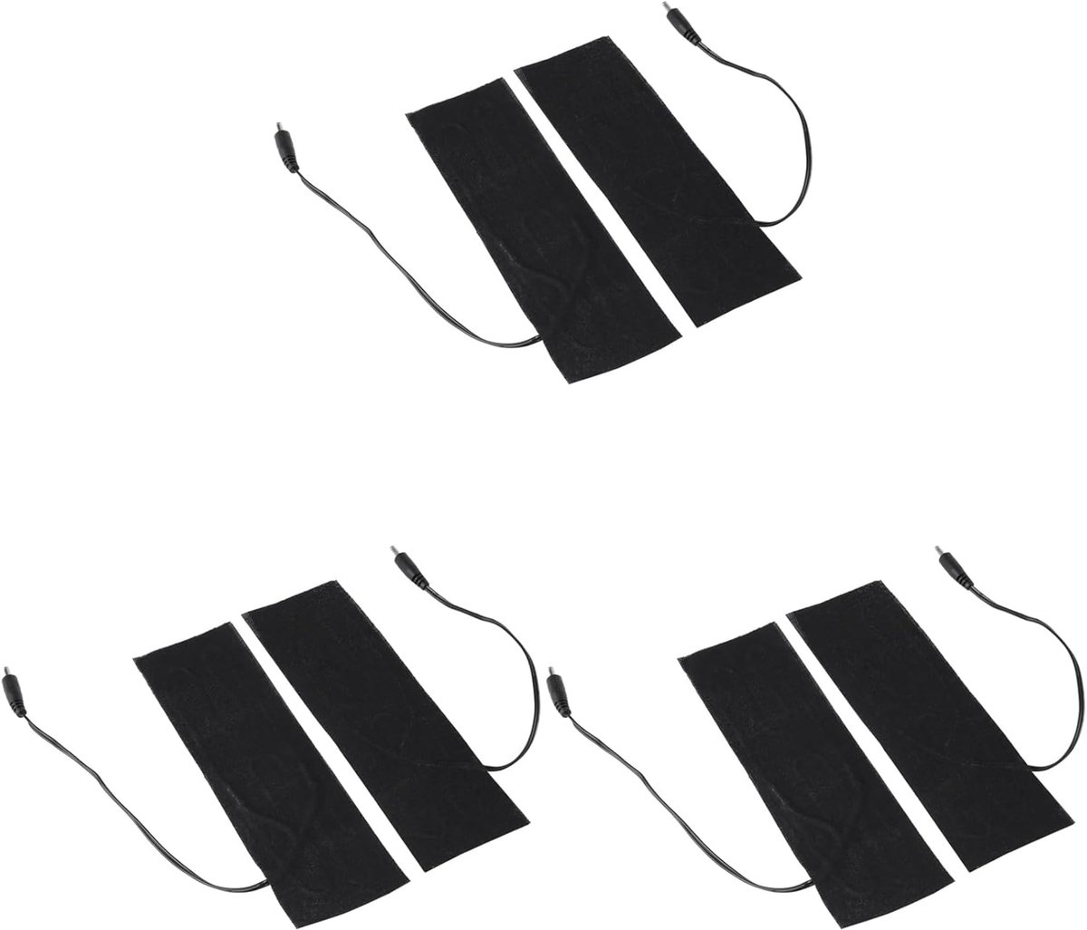 SnelShoppen - 3 Paar 5V USB Elektrische Verwarmingselement Pad Comfortabele Verwarmingsfilm Voor Verwarmde Voeten, 19.5x6cm, Wasbaar, Veilig, Lichtgew