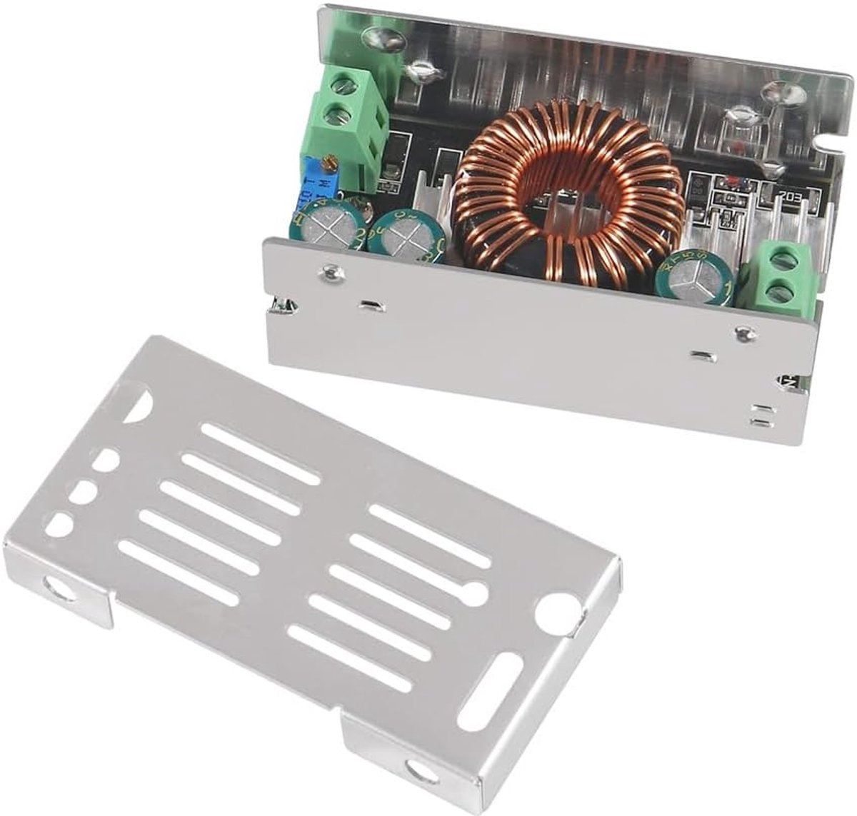 SnelShoppen - DC-DC Buck Converter Module 10-90VDC Ingang 2-60VDC Uitgang Hoog rendement Spanning Verlager Voor Diverse Toepassingen