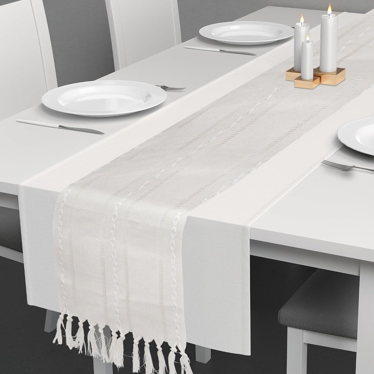 Dailygoods- Tafelkleed Wasbaar - Tafelkleed Katoen - Tafelkleed Bruiloft - Tafelkleed Verjaardag - Tafelkleed Feest - 120 x 33 cm - Tafelbedekking