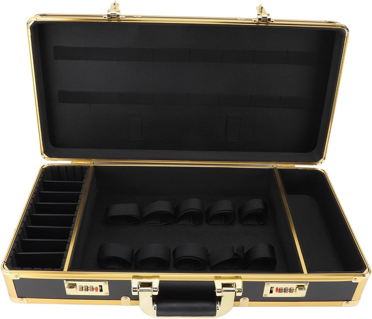 SnelShoppen - Professionele Kappersgereedschap Koffer - Haar Stylist Organizer met Veiligheidsvergrendeling - Draagbare Toolbox van Aluminium Legering