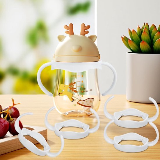 Allecto Plus - 5-delige set babyfles handgrepen - Flesaccessoires voor eenvoudige grip - Lichtgewicht kunststof handvat - Babyvoeding flesgreephouder - Geschikt voor Philips avent-flessen van Allecto Plus — afbeelding 3