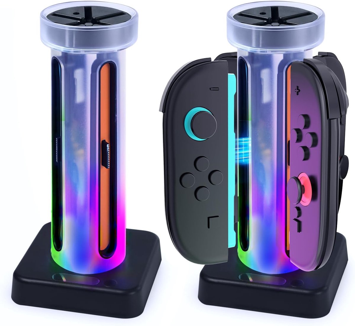 SnelShoppen - Oplaadstation Compatible met Nintendo Switch 2 - Controller Joycon Oplaadstation voor Switch 2 - Snellader, Compact, Voor Thuisgebruik,