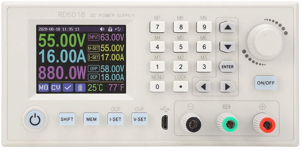 SnelShoppen - KIMISS CNC DC/DC Module Instelbare Op- en Neer Spanningsbron Met WLAN Module Voor Precisie Controle en Efficiëntie - 2.4" Kleur LCD