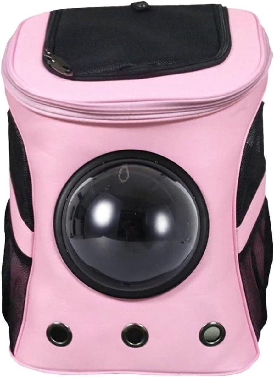 Draagtas Kat - Huisdierrugzak Reismand - Reizen met Huisdier - Capsule Ruimte Venster - 38x29x45cm - Roze