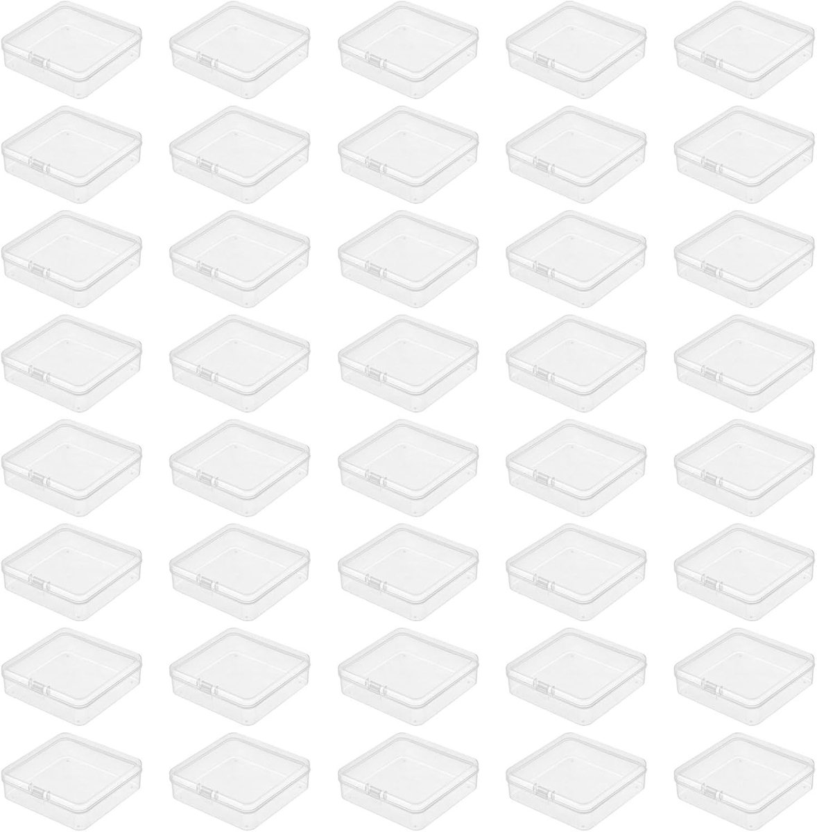 40 Stuks Mini Opbergdozen met Deksel, Transparante Plastic Dozen voor Kralen, Snoep en Sieraden