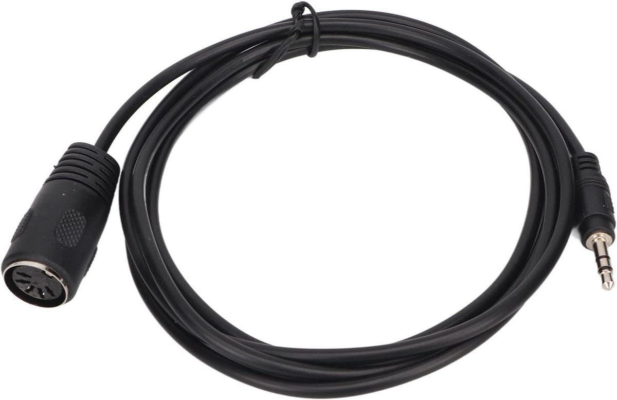 SnelShoppen - DIN 5 Pin naar 3.5mm Kabel, Professionele Adapterkabel met Koper Kern, 4.9ft, Ideaal voor Geluidsoverdracht, Duidelijke Signaaloverdrach
