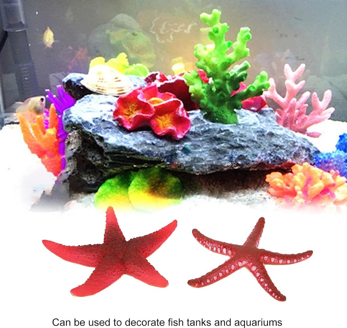 SnelShoppen - Aquarium Silicone Kunstmatige Sterrenvis Ornament Luminous Sterrenvis Warmtebestendig Niet-toxisch voor Vissentank Decoratie