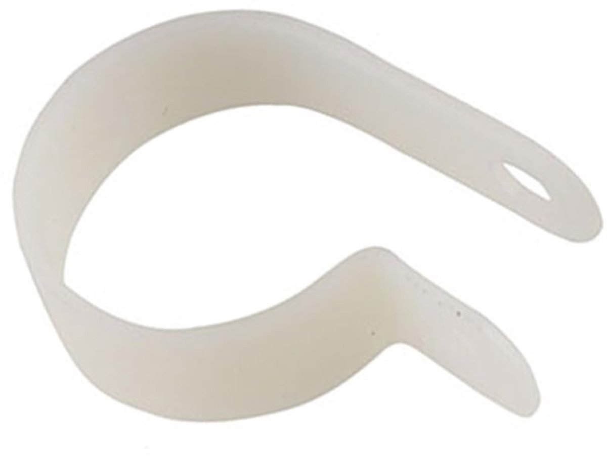 SnelShoppen - Witte Nylon R-Type Kabelklemmen - Plastic Kabelclips - Draadbevestigingsclips - Kabelorganizer - Herbruikbare Bevestigingsmiddelen voor