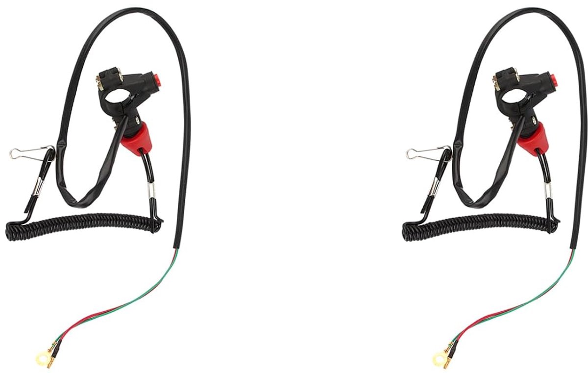 SnelShoppen - Motor Noodstop Schakelaar, Motor Kabel, Veiligheidsstop Schakelaar, Veiligheidskabel, 12 V CO voor Boot, ATV Motor, Set van 2