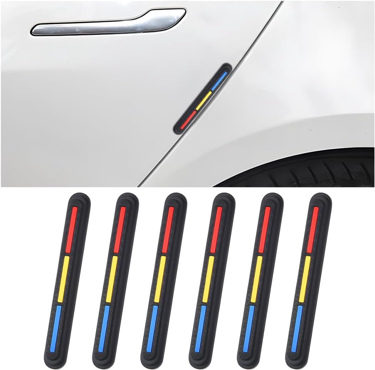 SnelShoppen - 6 Stuks Auto Deurrand Beschermers, Universele Auto Randbescherming, Anti-Kras, Anti-Collisie Deur Protectors, Geschikt voor de Meeste Au