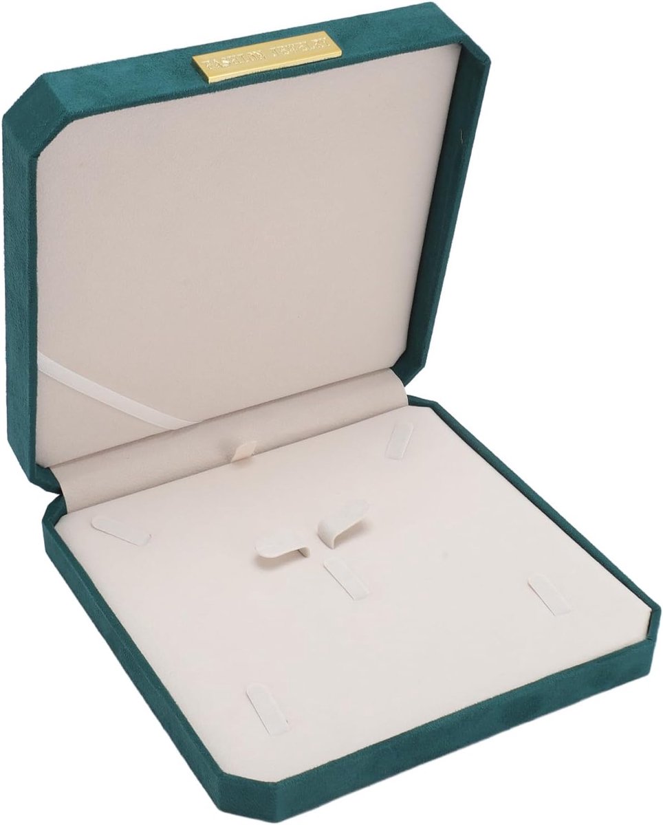 SnelShoppen - Grote Capaciteit Velvet Sieraden Doos voor Opslag en Weergave van Halskettingen, Oorbellen, Armbanden en Ringen - Luxe Zachte Velours -