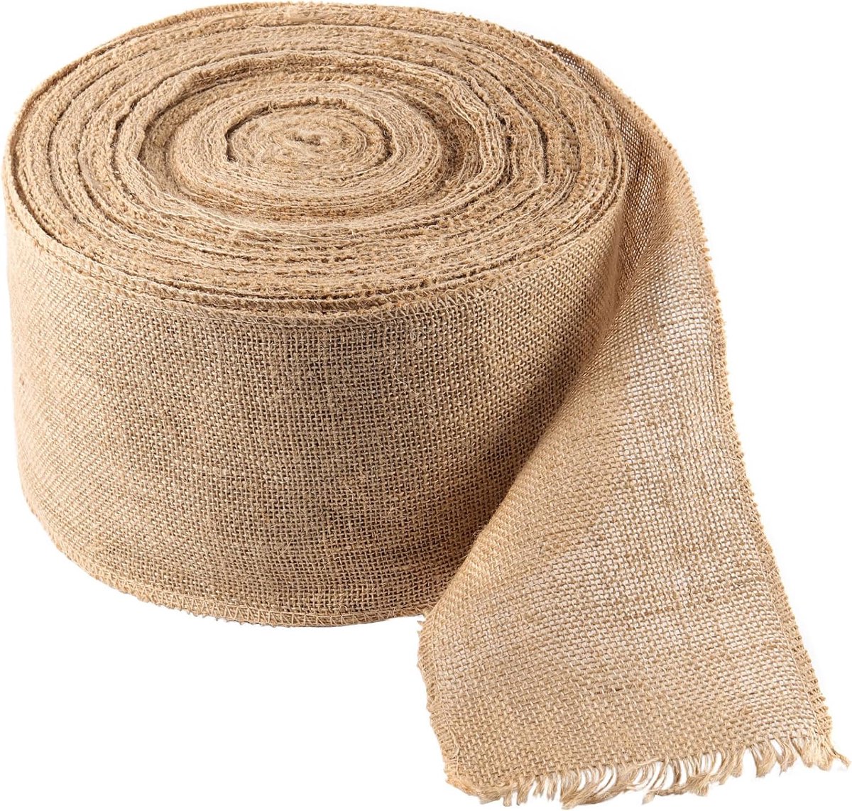 SnelShoppen - Hessian Ribbon Jute Ribbon 13cm x 25m - Natuurlijke Jute Versiering voor Tafeldecoratie, Feest, Creatief Knutselen, Tuin en Keuken