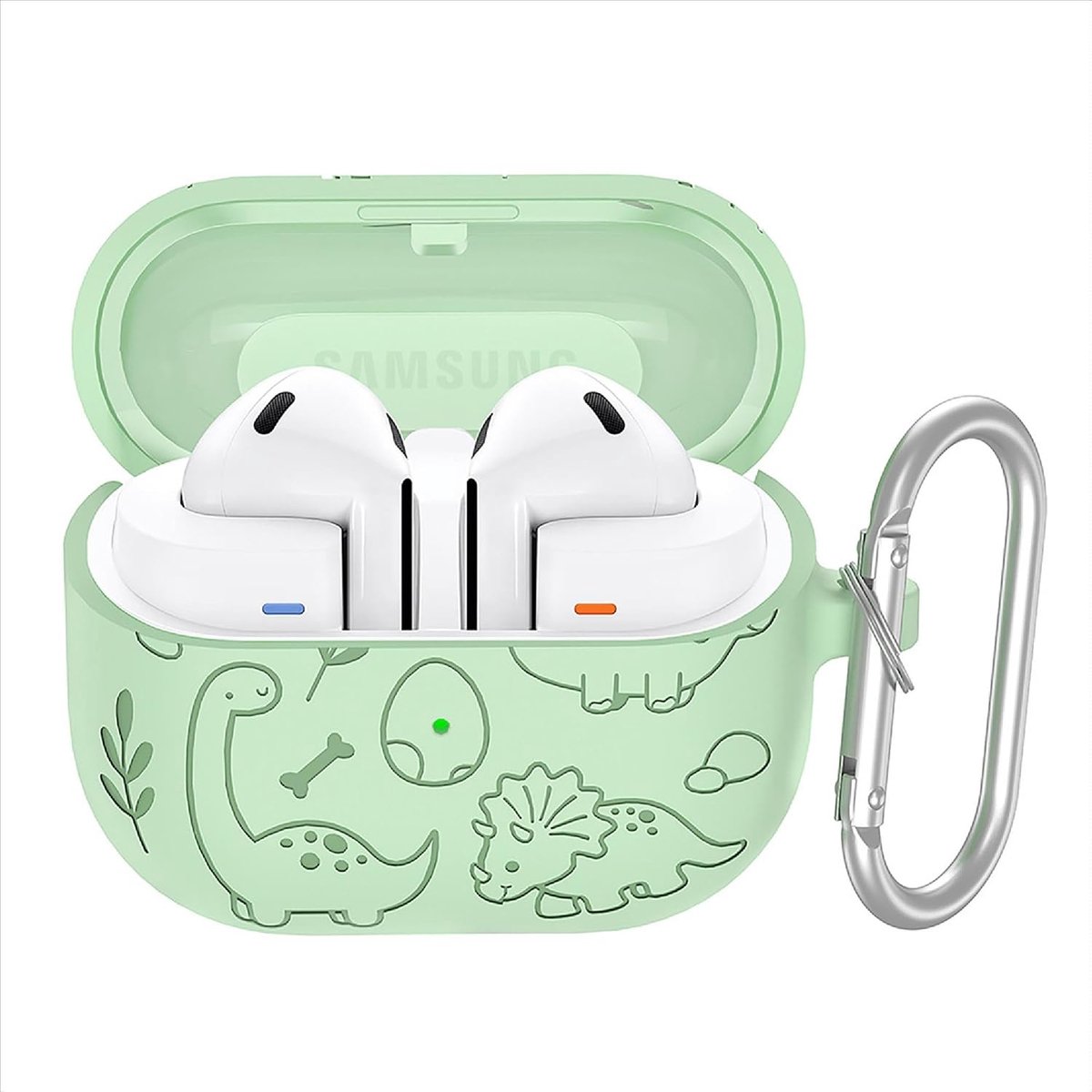 SnelShoppen - GIOPUEY Case Geschikt voor Samsung Galaxy Buds 3/3 Pro, Schattige Grappige Cartoon Silikon TPU Beschermcase met Sleutelhanger voor Jonge