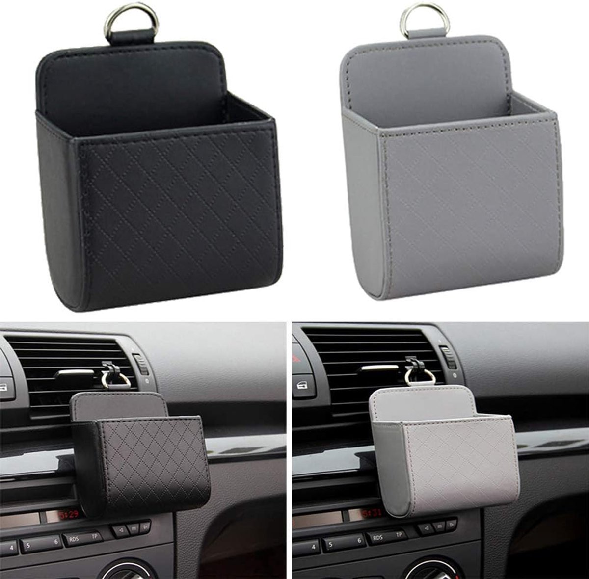 Auto Organizer Interieur - Multifunctionele Opbergzak - PU Leer - Handig voor Sleutels en Munten - ShopVlot