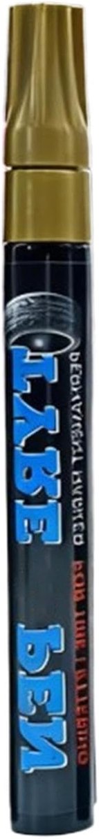 Bandenmarkeringsstift - Autobandenpen Kleurstift - Voertuig Decoratie - Sneldrogende Permanente Inkt - 14 x 2 x 2 cm - Goud