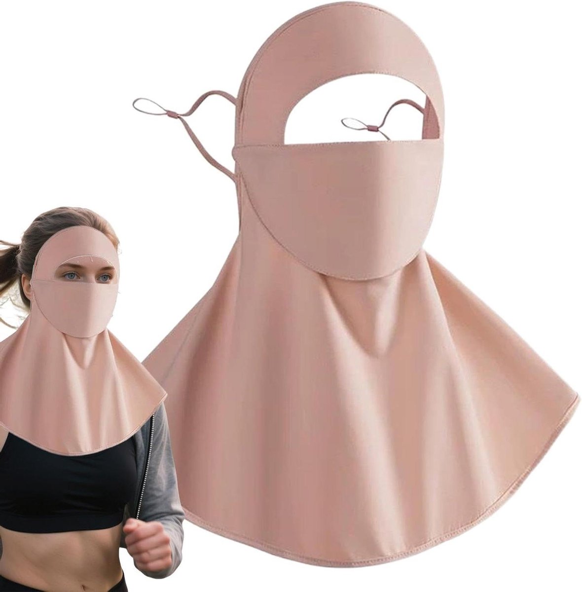 Gezichtsbedekking Zonbescherming - UV-Werend Masker Nekbeschermer - Buiten Activiteiten - Met Drinkopening - One Size - Niet gespecificeerd