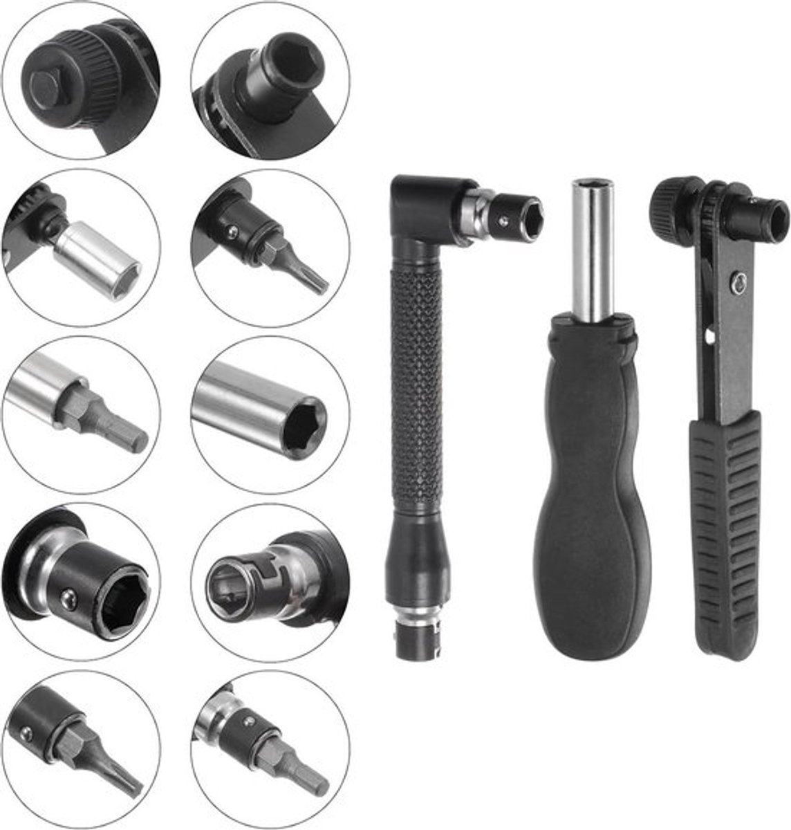 24-delige Flexibele Booruitbreidingsset, Schroevendraaier Bit Set met 1/4 Inch Hex Shank en Zwarte Flexibele Verlenging voor Elektronica en Klusprojecten