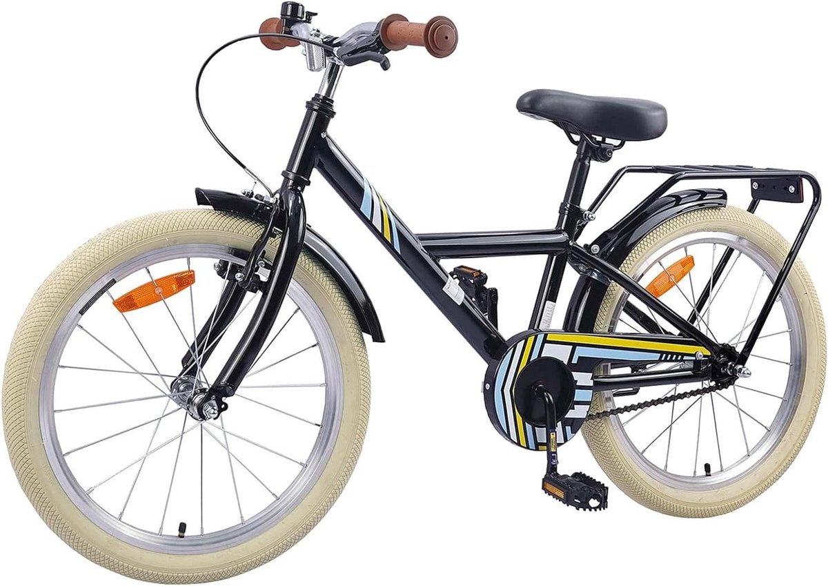 Kinderfiets sfiets sfiets Actieve Mobiliteit Verstelbaar Zadel Stuur 24 inch Zwart