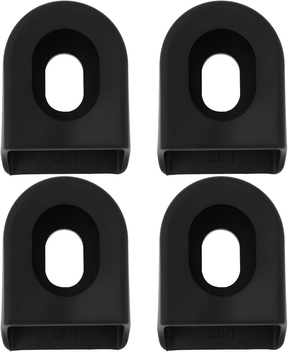 SnelShoppen - Set van 4 Crank Arm Beschermers Geschikt voor SRAM XX1 X01 XX X0 - Silicone Einddoppen, Zwart, Maximale Bescherming, Eenvoudige Installa