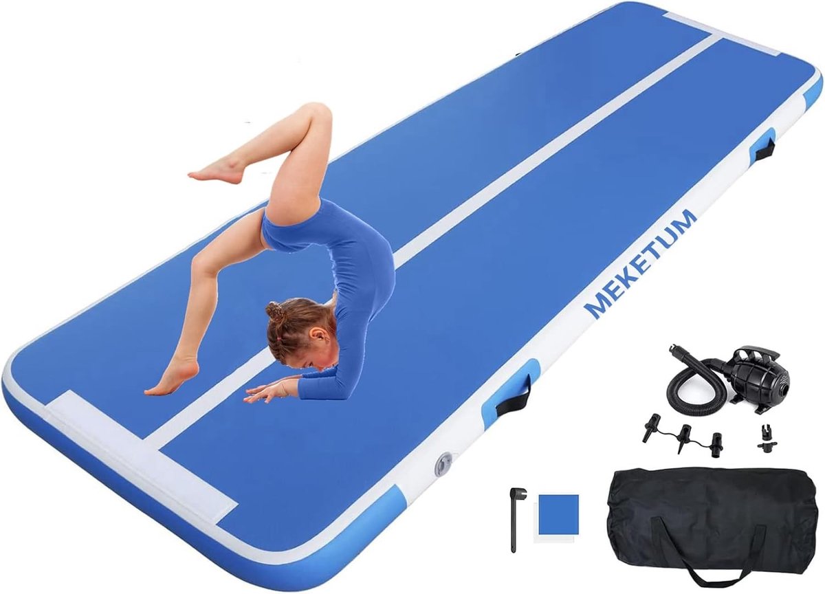 Opblaasbare Gymnastiekmat - 2 m - Dikke Antislip Sportmat - Voor Thuis, Training en Yoga