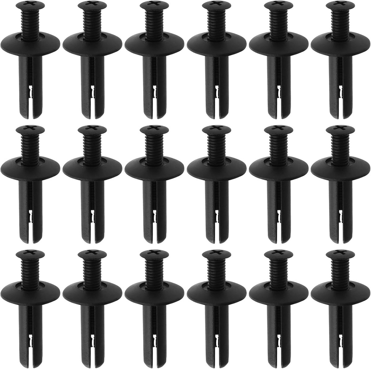 SnelShoppen - 50 Stuks 8mm Plastic Trim Pane Push Type Bevestigingsclips voor Motorfietsen, Bussen, Auto's, Treinen, Trucks, Motorhomes