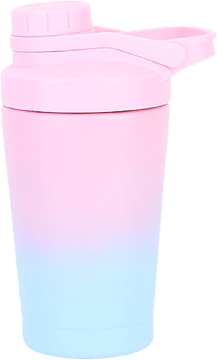 SnelShoppen - Protein Shaker RVS Dubbelwandig Geïsoleerd BPA-vrij Lekvrij Thermosfles 500 ml Met Stille Mix Technologie Voor Sporten En Gezondheidspro
