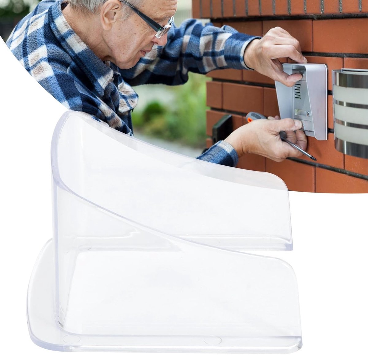 SnelShoppen - Waterdichte Deurbel Regen Cover - Transparante Plastic Universele Toegang Controle Dekking - Bescherming Voor Toetsenbord en Wachtwoord