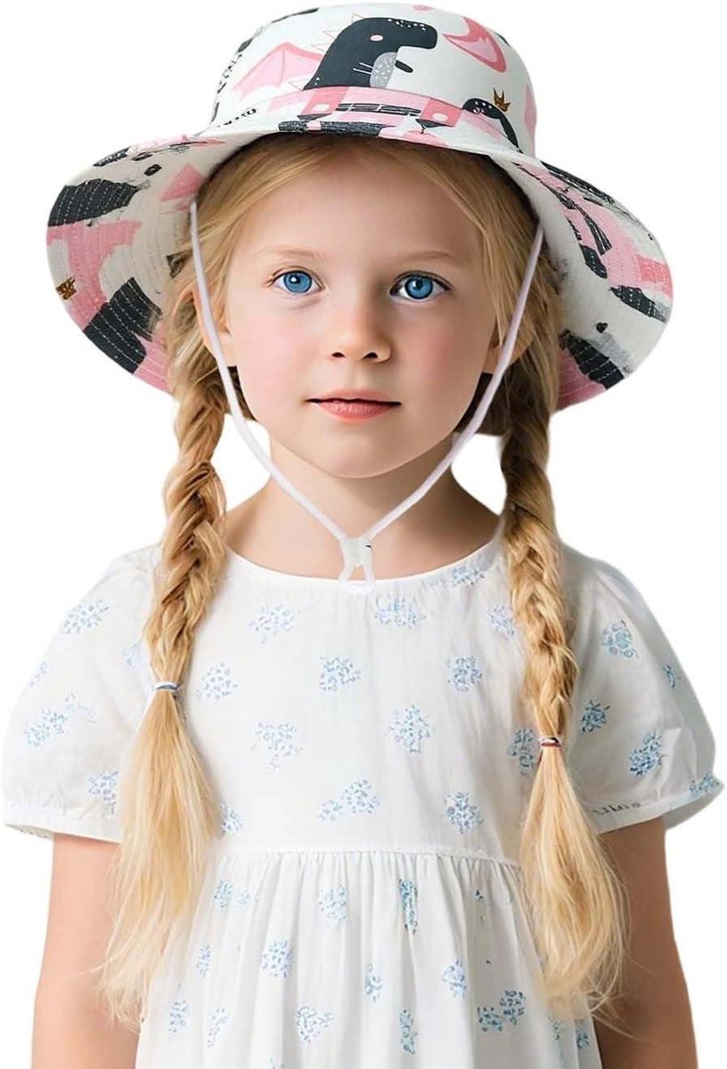 Zonnehoed Baby - Vissershoed Kinderen - Bescherming Zomer - Licht Ademend Materiaal - 1-8 Jaar - Bedrukt