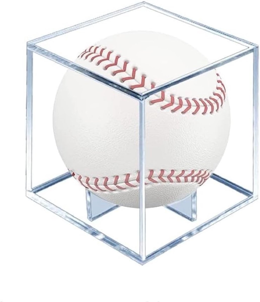 Transparante Display Case voor Baseball en Golfbal, UV-bestendig Acryl, Stofdichte Opbergdoos voor Handtekeningen en Sportballen (8 x 8 x 8 cm)