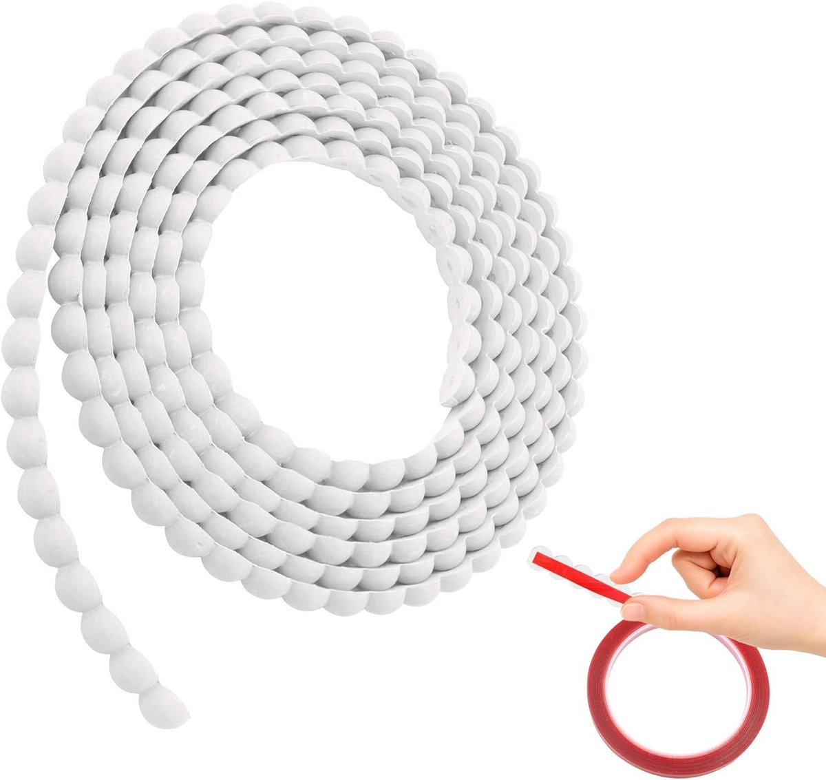 Flexibele Plaklijst voor Badkamer Spiegels - 9,8 ft Decoratieve Wandstrip voor Keuken en Meubelrand - Wit Bead Molding voor Interieurdecoratie