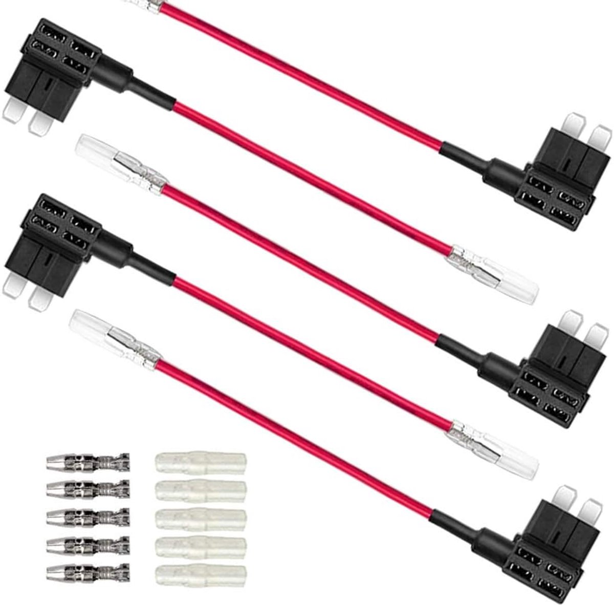 Fusehouder 12V/24V Medium - 5Pcs Add-a-Circuit - Met 16 AWG Draad - Veilig en betrouwbaar voor extra circuits - ShopVlot