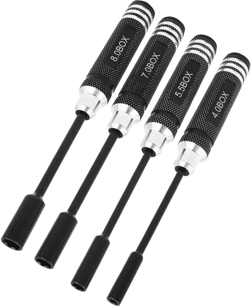 Hex schroevendraaier set 4PCS 0.5-0.7cm - hoogwaardig staal - niet-slip ontwerp - ideaal voor RC voertuigen - SnelShoppen