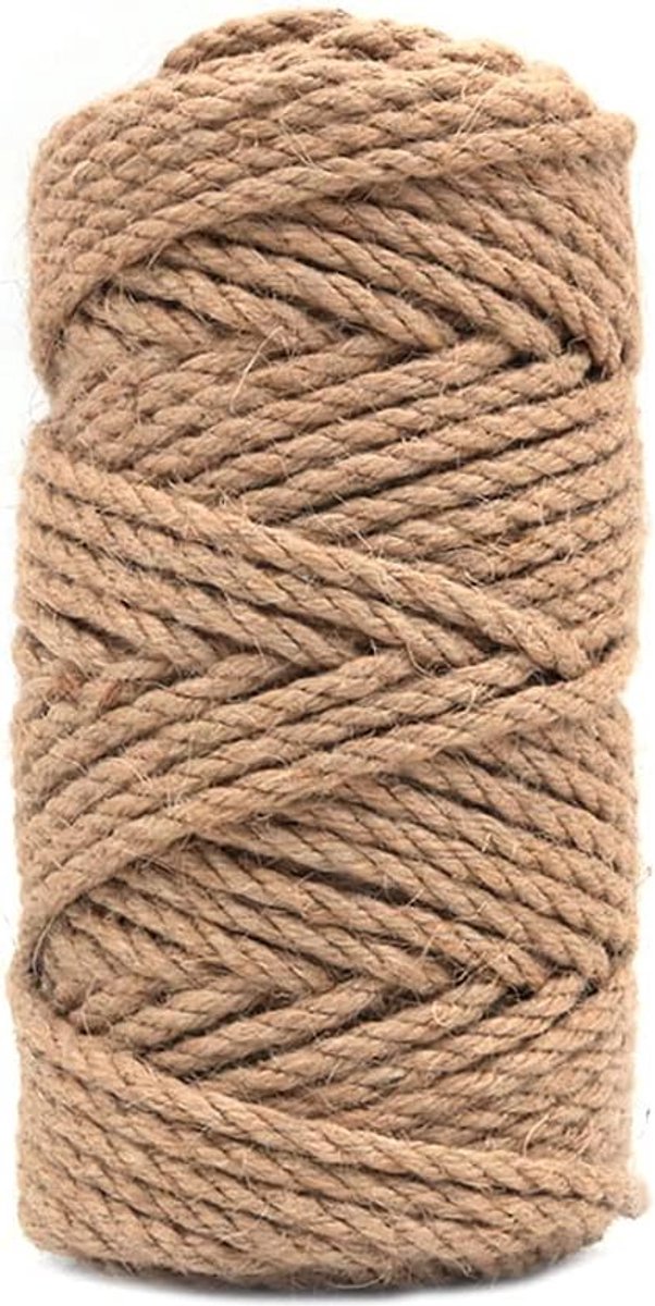 Jute touw 5mm dik - natuurlijke jute - sterke grip - ideaal voor tuinprojecten - ShopVlot
