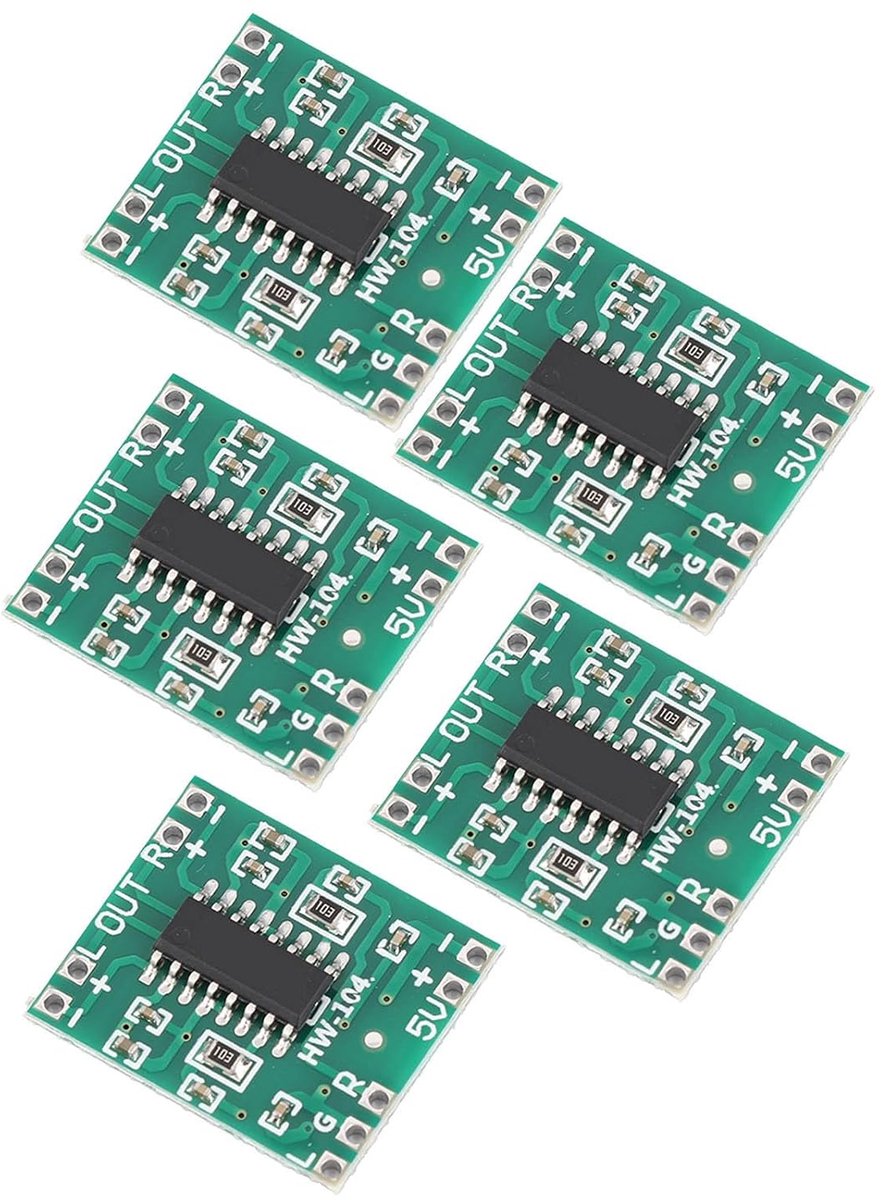 SnelShoppen - Bluetooth Audio Versterker Bord PAM8403 2x3W Geluidsontvanger Versterker voor Luidspreker, Hoog rendement, Compact, Voor Feest, Tuin, Ke