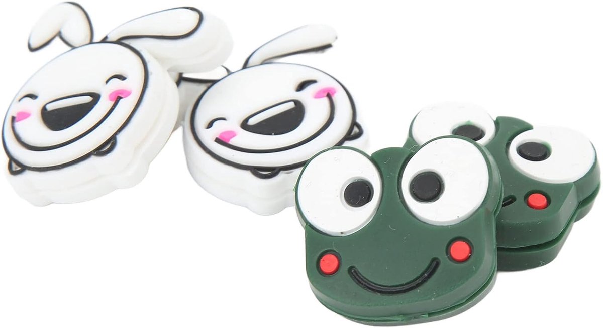 SnelShoppen - Tennis Demper, Vibration Dampers voor Tennisracket met Cartoon Patroon, 2.2cm/0.9in en 2.8cm/1.1in, Lichtgewicht en Draagbaar voor Sport