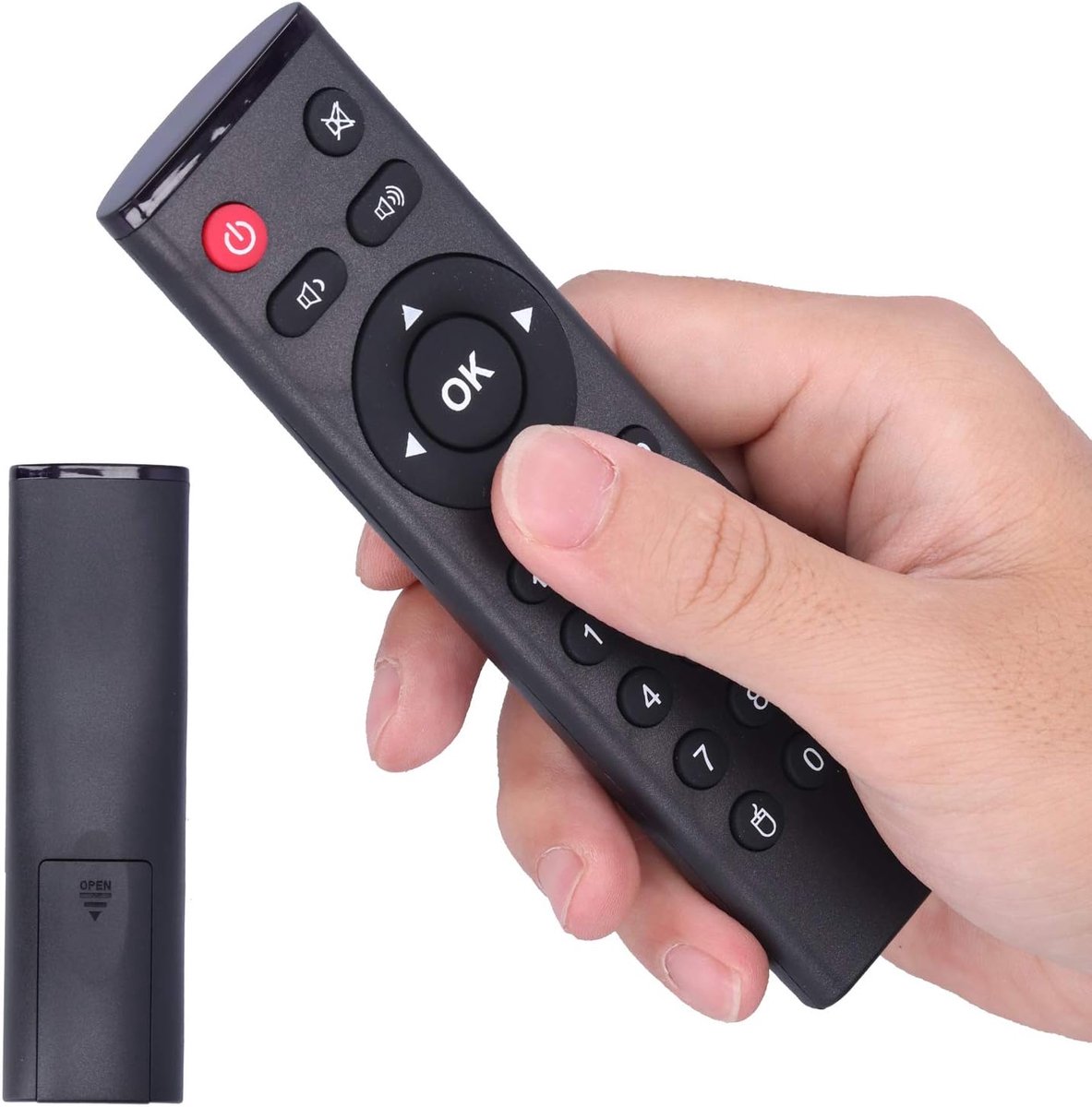 SnelShoppen - Universele TV Box Afstandsbediening voor Android TV Box, Duurzaam en Gebruiksvriendelijk, Geschikt voor TX5 Max, TX3 Max, TX6, TX92, Gee