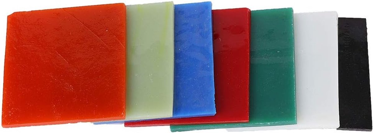 SnelShoppen - Kleurrijk Glaspaneel 7 Stuks - Decoratief Glas voor Mozaïek en Glas-in-Lood Projecten - Vrolijke Kleuren voor DIY Sieraden en Decoratie