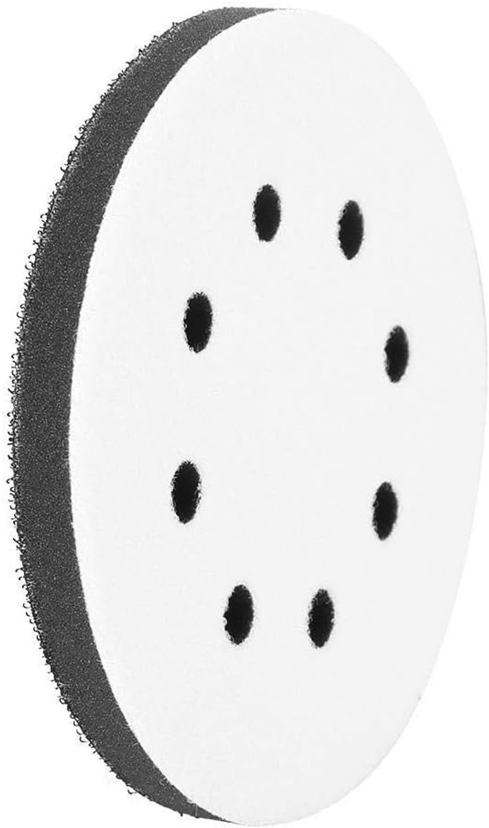 Schuurpad 125mm - Zachte buffer spon-interface - 8 gaten - Vermindert trillingen - ShopVlot