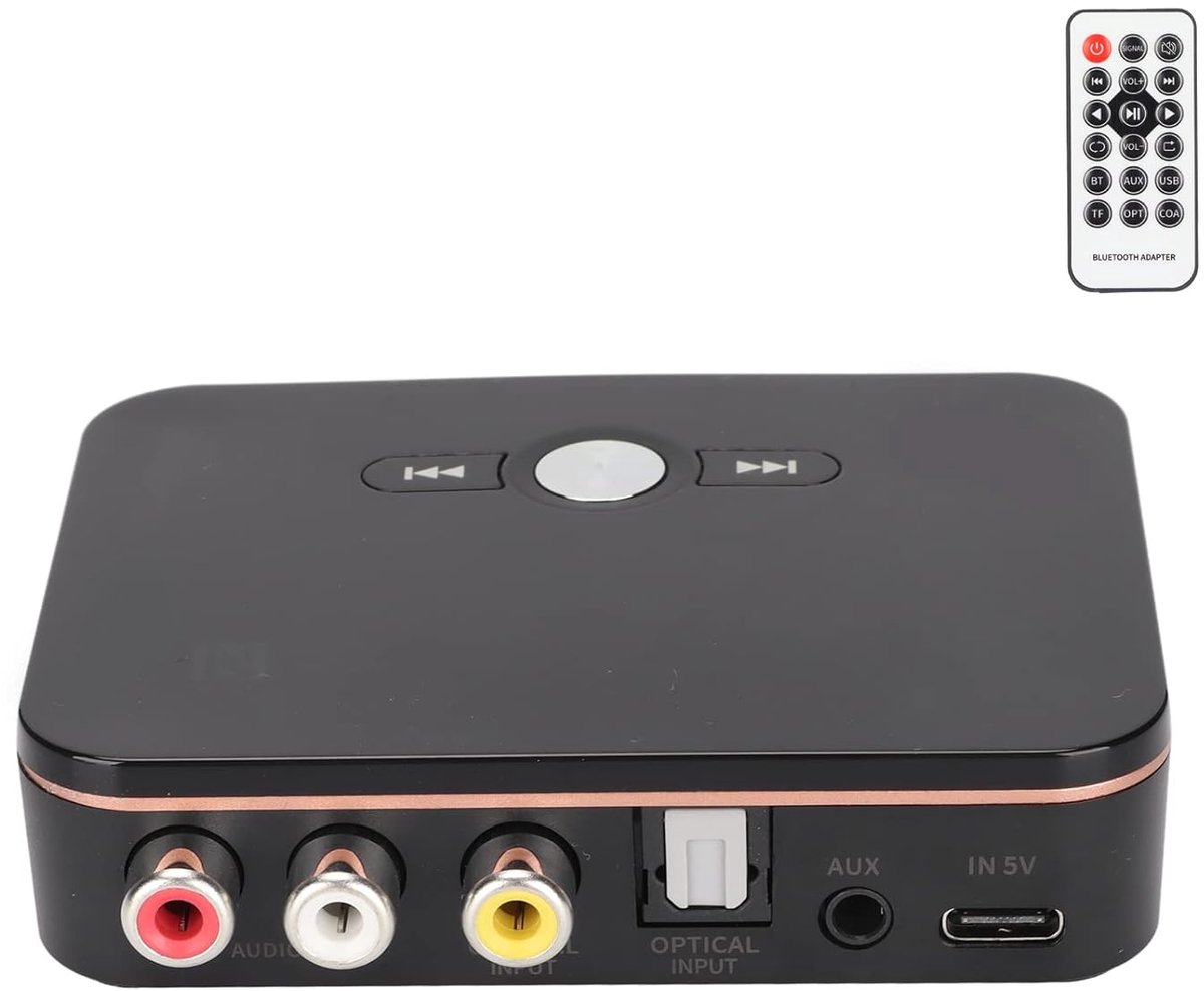 SnelShoppen - Bluetoothzender Ontvanger M8 Draadloze Audio Adapter met LED Digitale Weergave, Stereo Bluetooth Ontvanger met Lage Latentie Ondersteuni