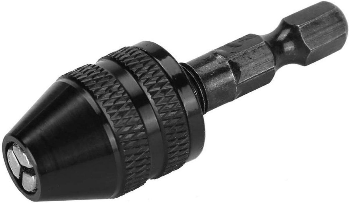 SnelShoppen - Boorkop, Hex Shank Elektrische Boor Kop Snelle Verandering Adapter, Power Schroevendraaier naar Boor Converter Gereedschap, 6.5mm, Alumi