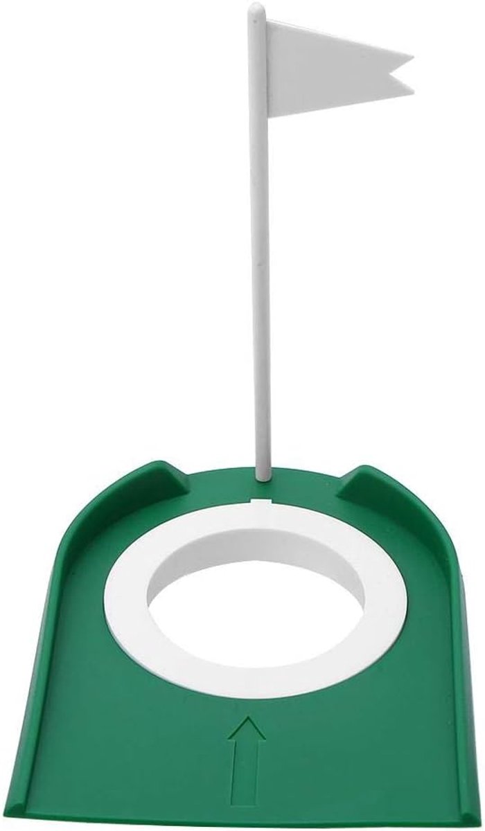 SnelShoppen - Putting Cup voor Golftraining, Verstelbare Putting Cup met Witte Vlag, Plastic Oefenhulp voor Thuis en Kantoor, Ideaal voor Sportliefheb
