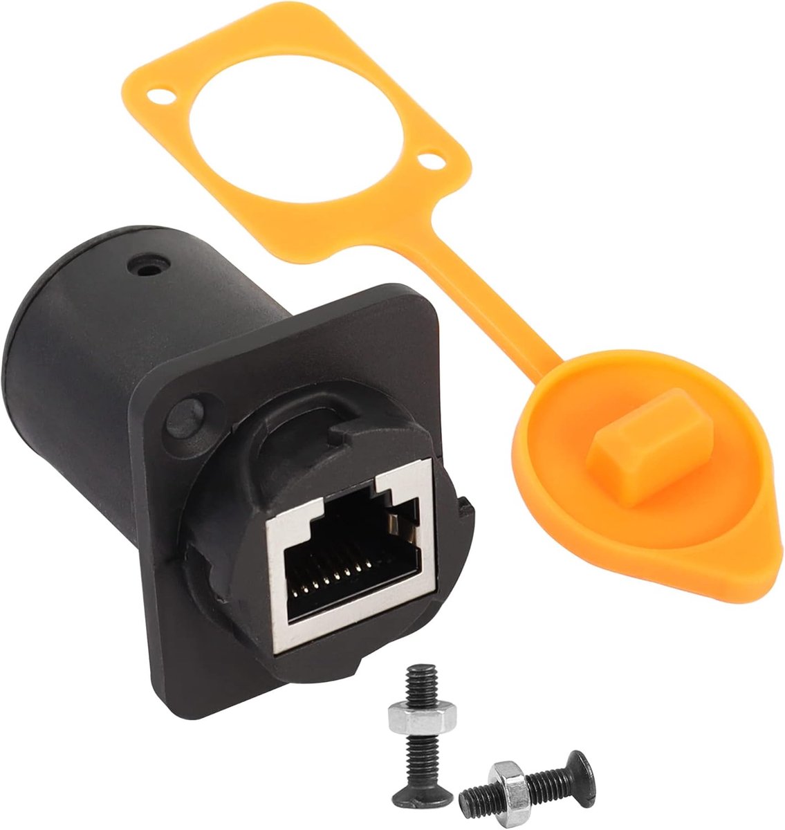 SnelShoppen - RJ45 Waterdichte Connector Adapter Paneelmontage Female naar Female Coupler Extender voor Cat5/5e/6 8P8C Ethernet LAN met Waterdichte/Du