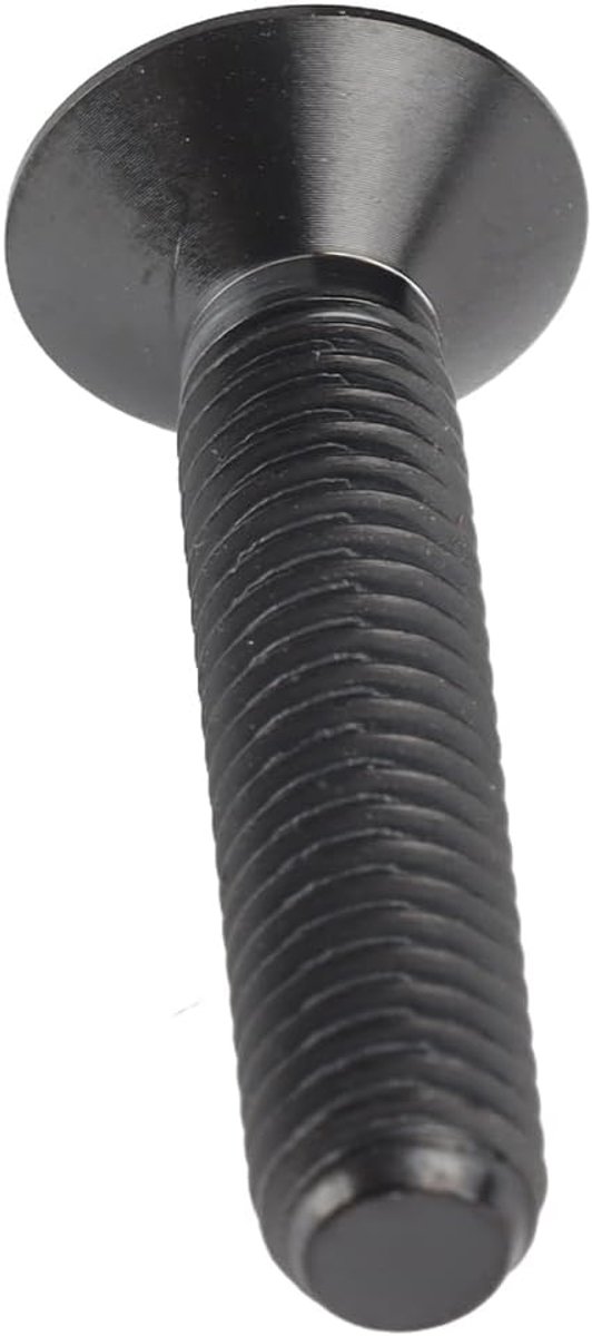 SnelShoppen - Headset Cap Bolt Stem Top Cap Bevestigingsbout M6x30mm Stuurpen Bout Schroef Titanium Legering voor Fietsreparatie (Zwart)