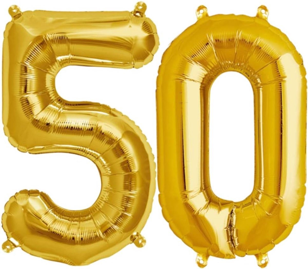 Grote Ballonnen 50 Jaar - Goud - Vlinder Design - Makkelijk te Bevestigen - ShopVlot