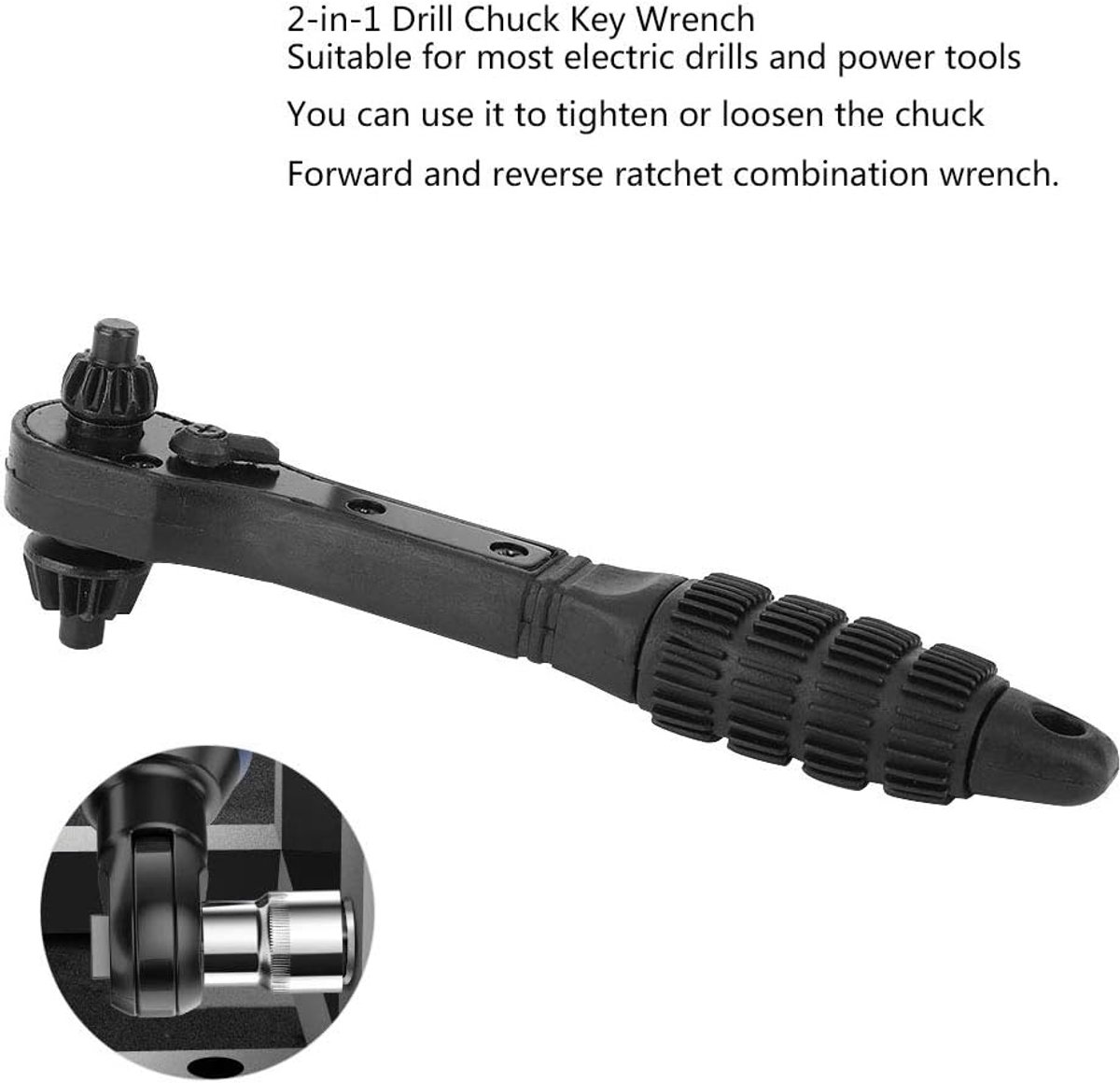 SnelShoppen - 2-in-1 Boormachine Ratelsleutel, Universele Ratelsleutel voor Power Tools, 12.7mm 17.5mm, Duurzaam en Comfortabel Handvat, Ideaal voor K